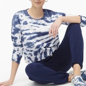 J. Crew Tie-dyed cotton terry crewneck sweatshirt